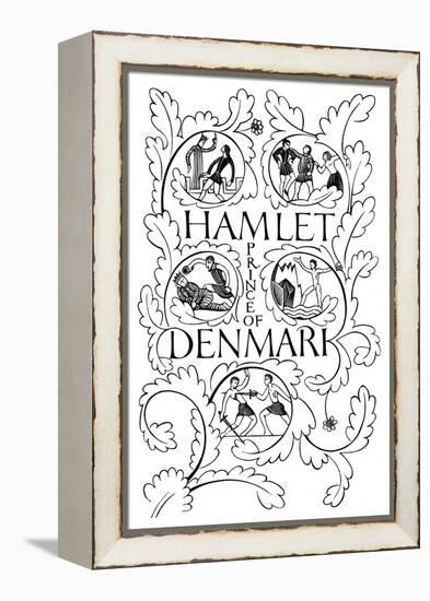 Title Page for Hamlet, 1932-Eric Gill-Framed Premier Image Canvas