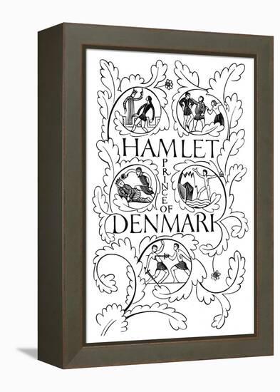 Title Page for Hamlet, 1932-Eric Gill-Framed Premier Image Canvas