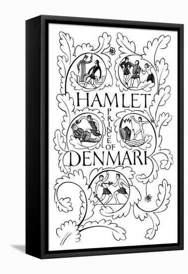 Title Page for Hamlet, 1932-Eric Gill-Framed Premier Image Canvas