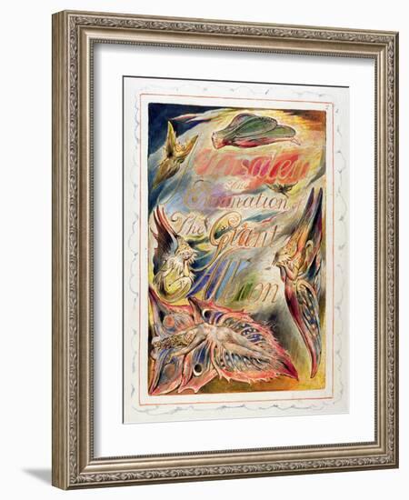 Title Page for 'Jerusalem: the Emanation of the Giant Albion, 1804-20-William Blake-Framed Giclee Print