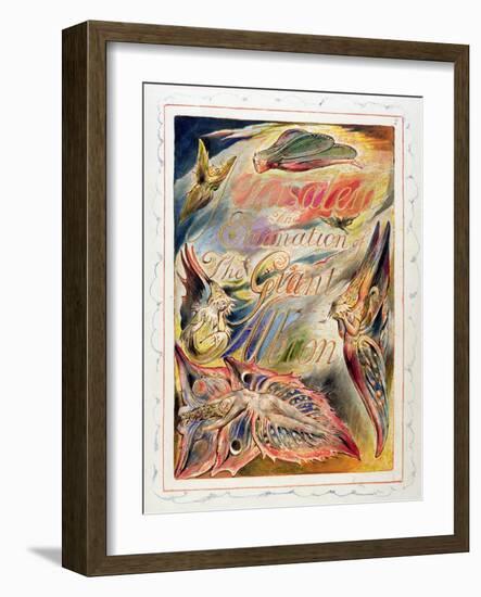 Title Page for 'Jerusalem: the Emanation of the Giant Albion, 1804-20-William Blake-Framed Giclee Print