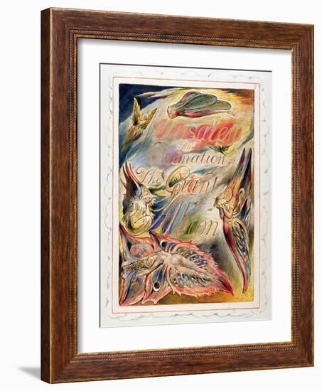Title Page for 'Jerusalem: the Emanation of the Giant Albion, 1804-20-William Blake-Framed Giclee Print