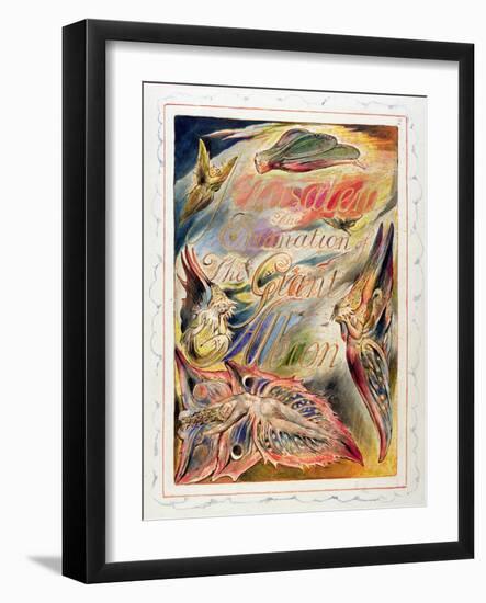 Title Page for 'Jerusalem: the Emanation of the Giant Albion, 1804-20-William Blake-Framed Giclee Print