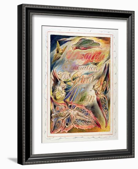 Title Page for 'Jerusalem: the Emanation of the Giant Albion, 1804-20-William Blake-Framed Giclee Print