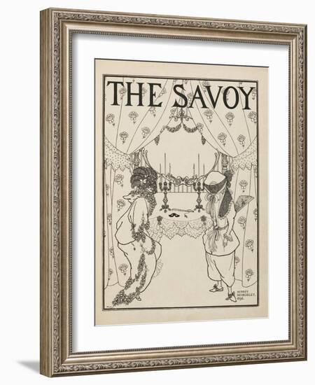 Title page for No1 of The Savoy from a book of fifty drawings, 1897 drawing-Aubrey Beardsley-Framed Giclee Print