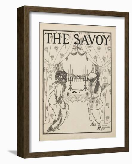 Title page for No1 of The Savoy from a book of fifty drawings, 1897 drawing-Aubrey Beardsley-Framed Giclee Print