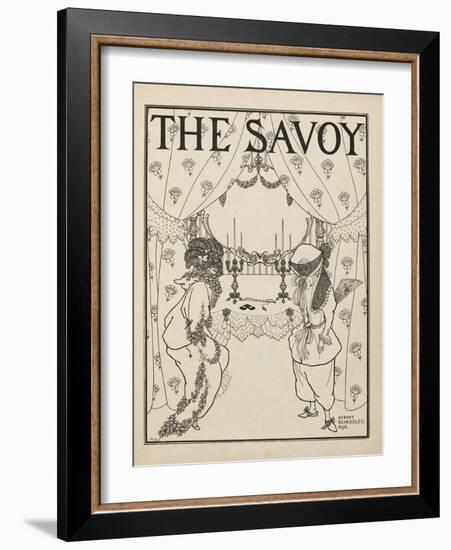 Title page for No1 of The Savoy from a book of fifty drawings, 1897 drawing-Aubrey Beardsley-Framed Giclee Print