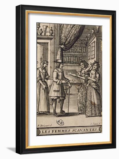 Title Page for the Learned Women by Moliere-Jean-Auguste-Dominique Ingres-Framed Giclee Print