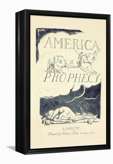 Title Page from 'America, a Prophesy', Mid 1790S-William Blake-Framed Premier Image Canvas