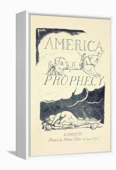 Title Page from 'America, a Prophesy', Mid 1790S-William Blake-Framed Premier Image Canvas