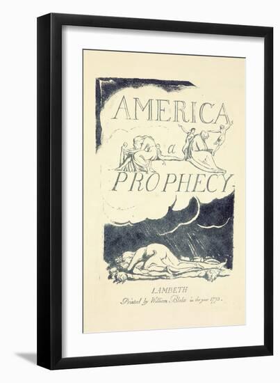 Title Page from 'America, a Prophesy', Mid 1790S-William Blake-Framed Giclee Print