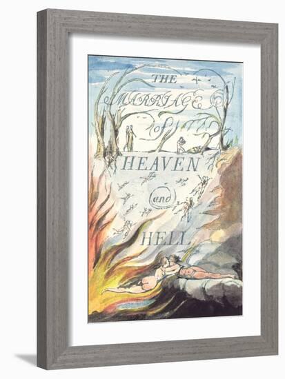 Title Page, from Marriage of Heaven and Hell-William Blake-Framed Giclee Print