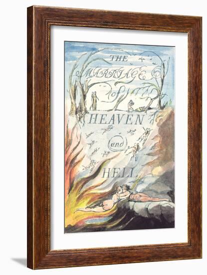 Title Page, from Marriage of Heaven and Hell-William Blake-Framed Giclee Print