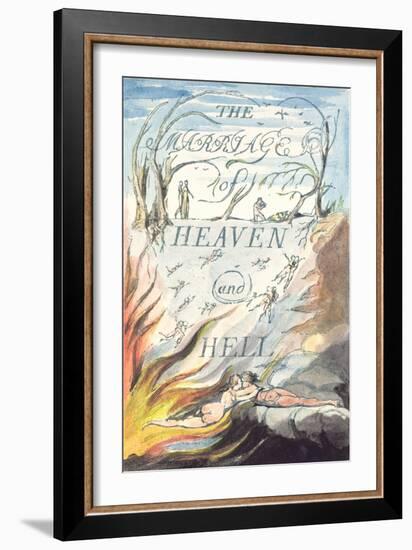 Title Page, from Marriage of Heaven and Hell-William Blake-Framed Giclee Print