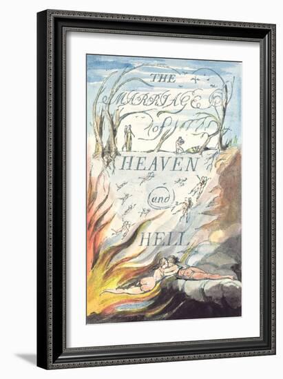 Title Page, from Marriage of Heaven and Hell-William Blake-Framed Giclee Print