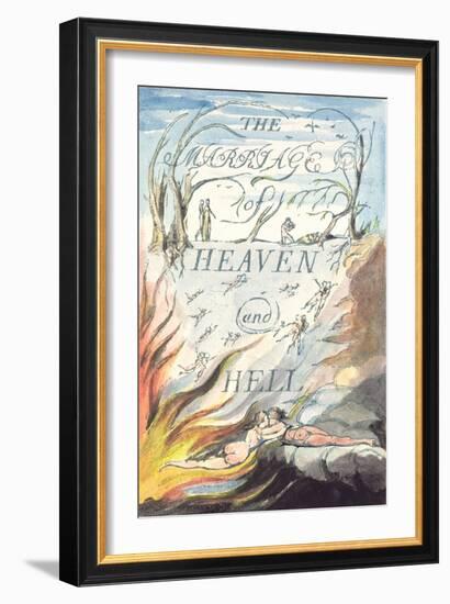 Title Page, from Marriage of Heaven and Hell-William Blake-Framed Giclee Print