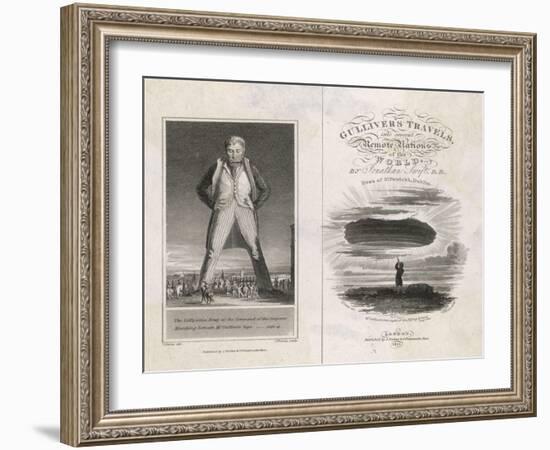 Title Page from the 1815 Edition of Gulliver's Travels-null-Framed Art Print