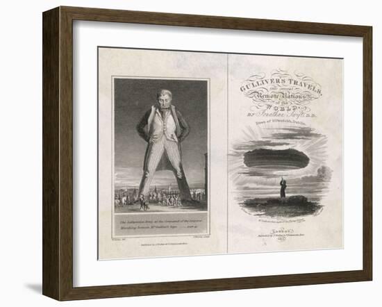 Title Page from the 1815 Edition of Gulliver's Travels-null-Framed Art Print