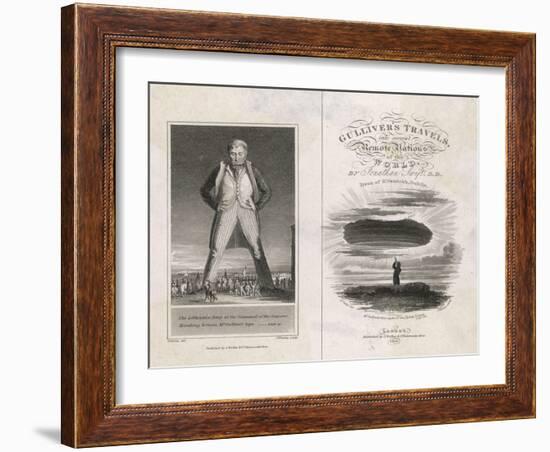 Title Page from the 1815 Edition of Gulliver's Travels-null-Framed Art Print