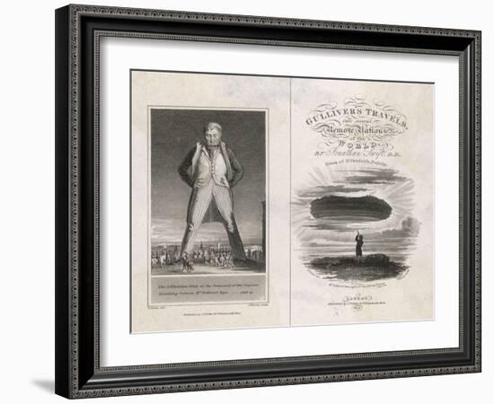Title Page from the 1815 Edition of Gulliver's Travels-null-Framed Art Print