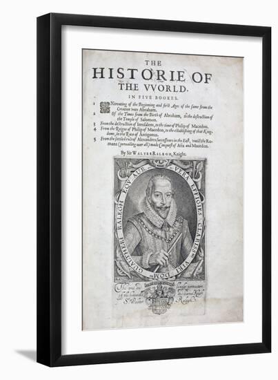 Title page from The Historie of the World by Sir Walter Raleigh, 17th century-Simon de Passe-Framed Giclee Print