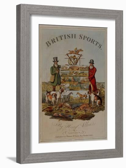 Title Page from ' the National Sports of Great Britain by Henry Alken, 1821-Henry Thomas Alken-Framed Giclee Print