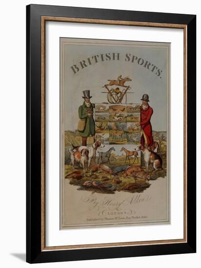 Title Page from ' the National Sports of Great Britain by Henry Alken, 1821-Henry Thomas Alken-Framed Giclee Print