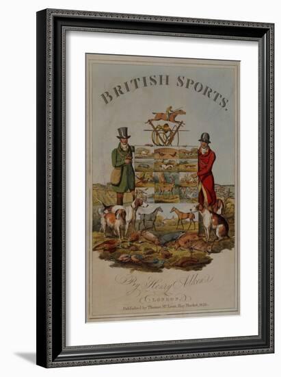 Title Page from ' the National Sports of Great Britain by Henry Alken, 1821-Henry Thomas Alken-Framed Giclee Print