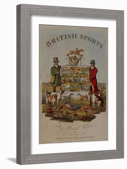 Title Page from ' the National Sports of Great Britain by Henry Alken, 1821-Henry Thomas Alken-Framed Giclee Print