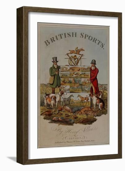 Title Page from ' the National Sports of Great Britain by Henry Alken, 1821-Henry Thomas Alken-Framed Giclee Print