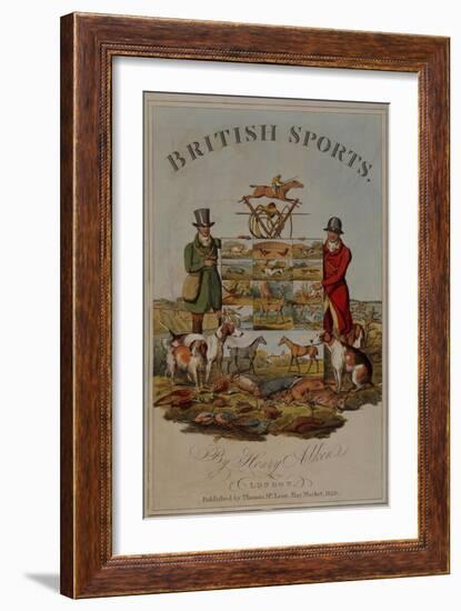 Title Page from ' the National Sports of Great Britain by Henry Alken, 1821-Henry Thomas Alken-Framed Giclee Print