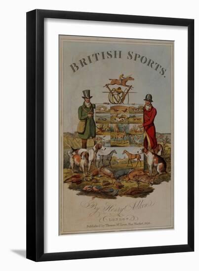 Title Page from ' the National Sports of Great Britain by Henry Alken, 1821-Henry Thomas Alken-Framed Giclee Print