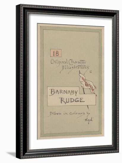 Title Page, Illustrations for 'Barnaby Rudge', C.1920s-Joseph Clayton Clarke-Framed Giclee Print