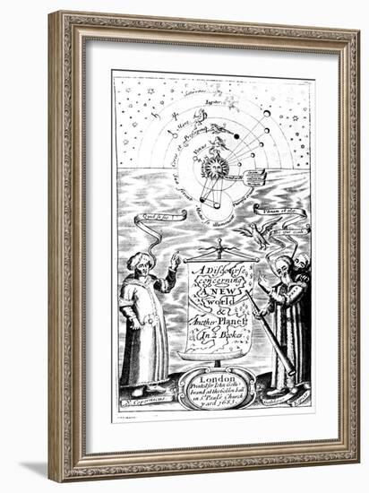 Title Page of a Discourse Concerning a New World and Another Planet by John Wilkins, 1683-null-Framed Giclee Print