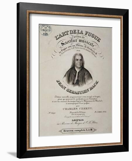 Title Page of Art of Fugue-Johann Sebastian Bach-Framed Giclee Print