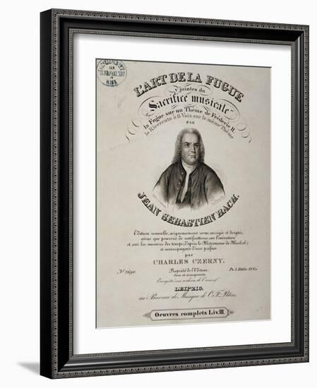 Title Page of Art of Fugue-Johann Sebastian Bach-Framed Giclee Print