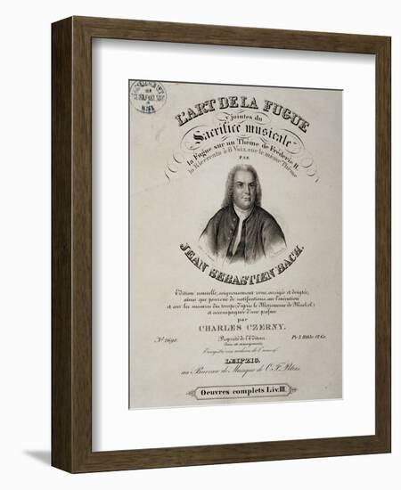 Title Page of Art of Fugue-Johann Sebastian Bach-Framed Giclee Print