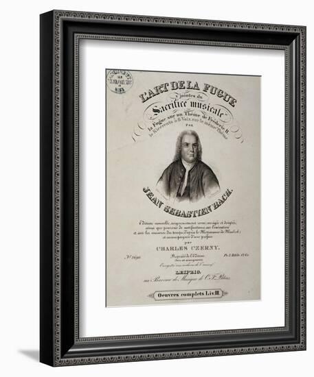 Title Page of Art of Fugue-Johann Sebastian Bach-Framed Giclee Print