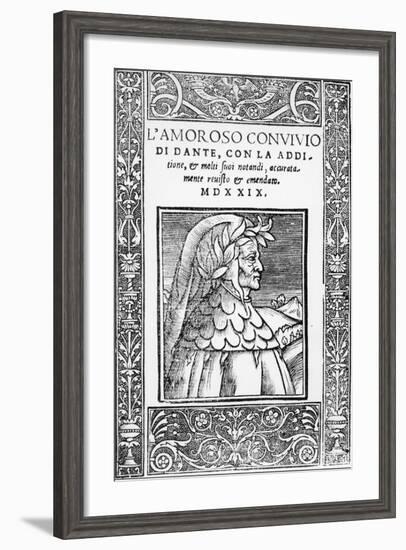 Title Page of Banquet-Dante Alighieri-Framed Giclee Print