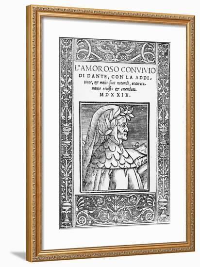 Title Page of Banquet-Dante Alighieri-Framed Giclee Print