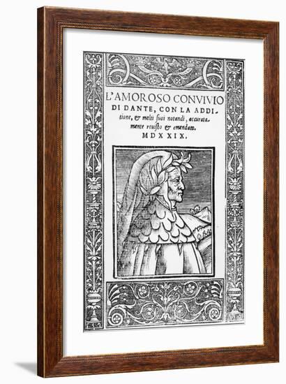 Title Page of Banquet-Dante Alighieri-Framed Giclee Print