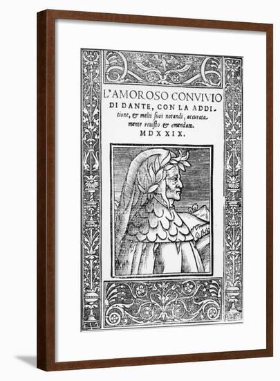 Title Page of Banquet-Dante Alighieri-Framed Giclee Print