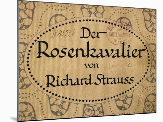 Title Page of Berlin Edition of Knight of Rose-Richard Strauss-Mounted Giclee Print