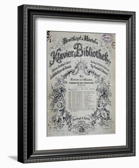 Title Page of Collection of Sonatas for Harpsichord-Franz Liszt-Framed Giclee Print