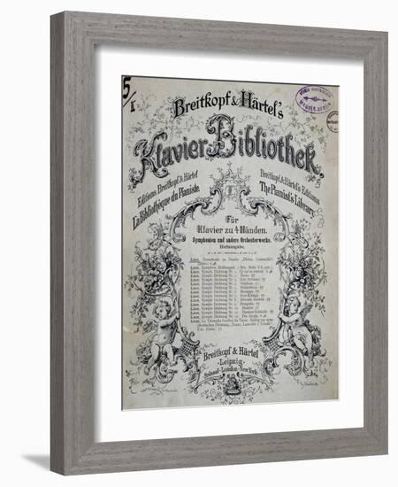 Title Page of Collection of Sonatas for Harpsichord-Franz Liszt-Framed Giclee Print