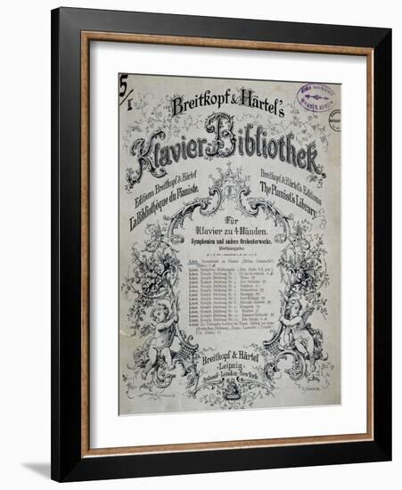 Title Page of Collection of Sonatas for Harpsichord-Franz Liszt-Framed Giclee Print