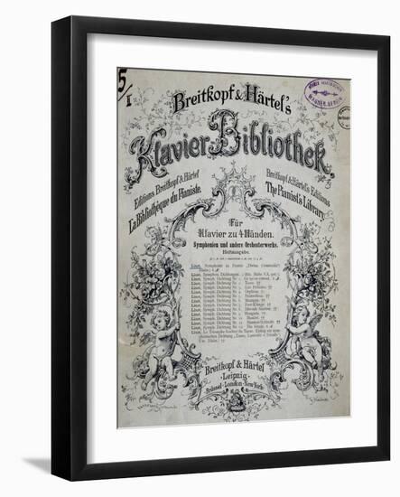 Title Page of Collection of Sonatas for Harpsichord-Franz Liszt-Framed Giclee Print