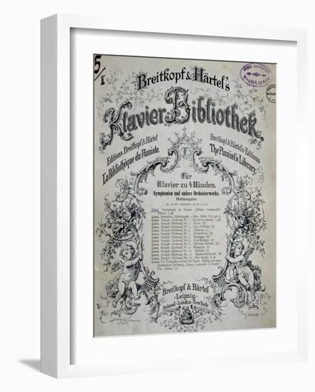 Title Page of Collection of Sonatas for Harpsichord-Franz Liszt-Framed Giclee Print