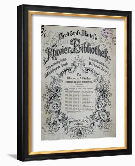 Title Page of Collection of Sonatas for Harpsichord-Franz Liszt-Framed Giclee Print