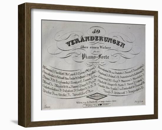 Title Page of Collection of Sonatas for Piano-Franz Liszt-Framed Giclee Print